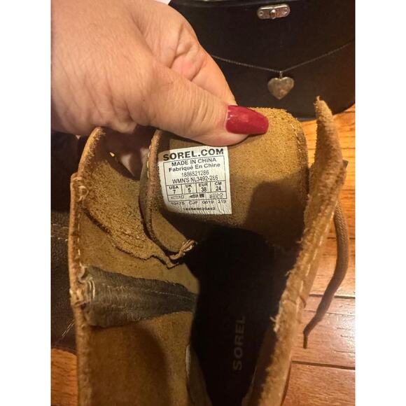 nwob Joan of Arctic Wedge ll tan Ankle waterproof boots size eu 38 us 7 (bot1400 - Picture 7 of 10